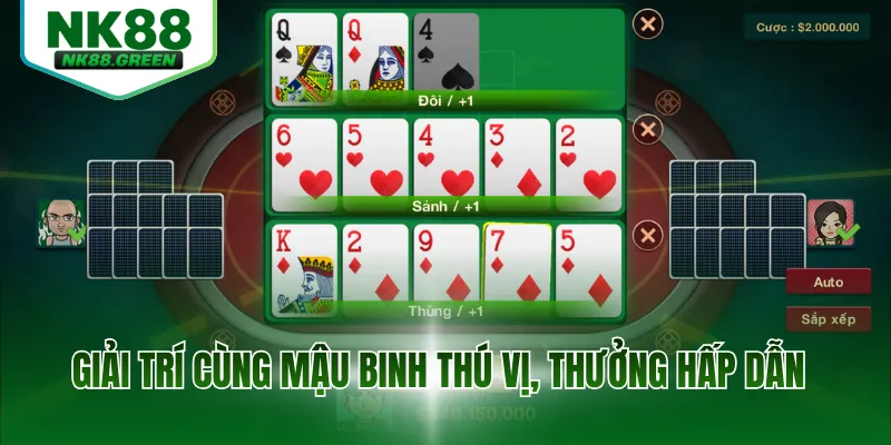 Giải trí cùng mậu binh thú vị, thưởng hấp dẫn